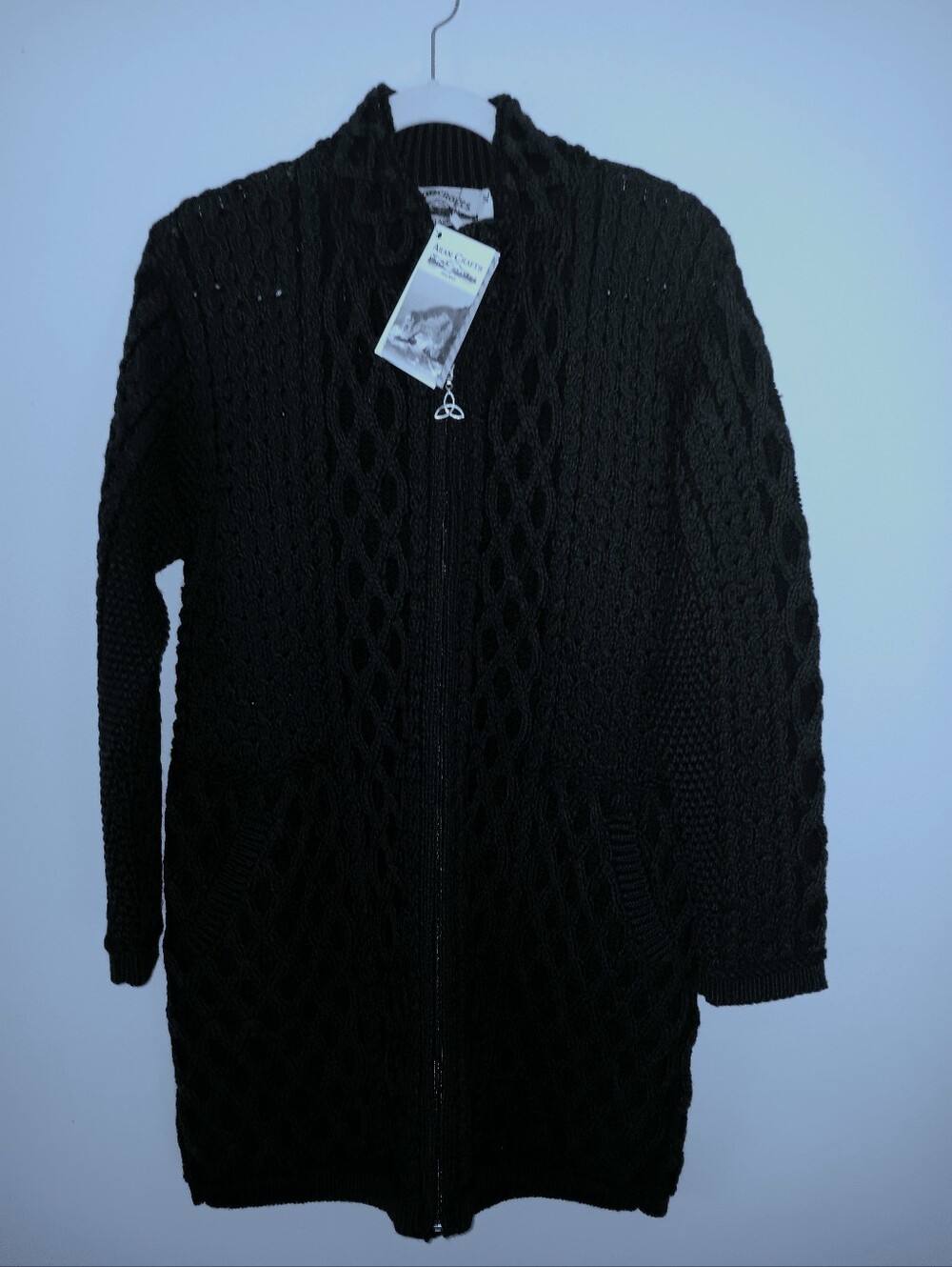 New Women's Aran Crafts Full Zip Cable Knit Cardigan Ireland